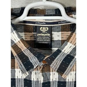 Pelle Pelle Button Down‎ Shirt Mens 3XL Button Up Short Sleeve Textured Heritage